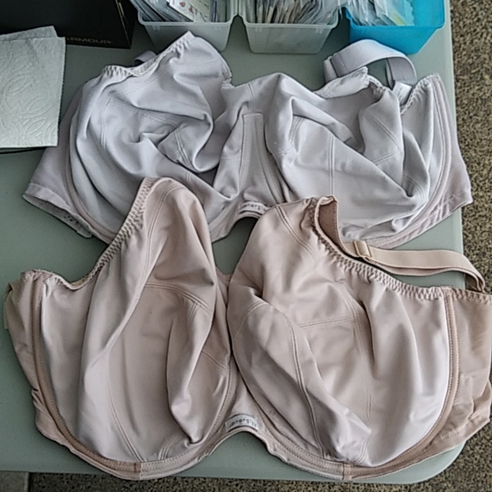 Elomi bras, white and cream, size 34O